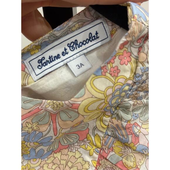 Tartine Et Chocolate - Floral Tank Dress Ruffle Sleeve - 3A - Picture 4 of 5